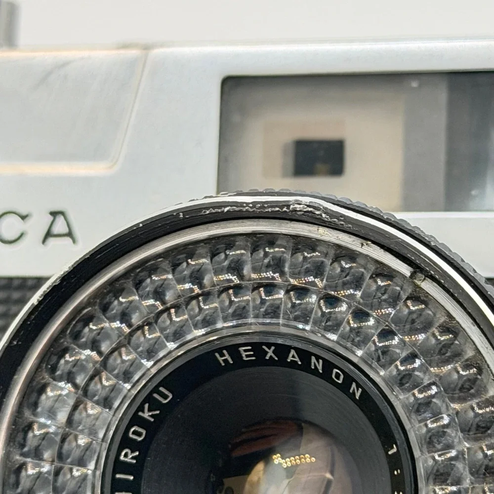 Konica EE-matic 35mm Film Camera Hexanon 40mm f2.8 Lens Shutter Vintage Tested